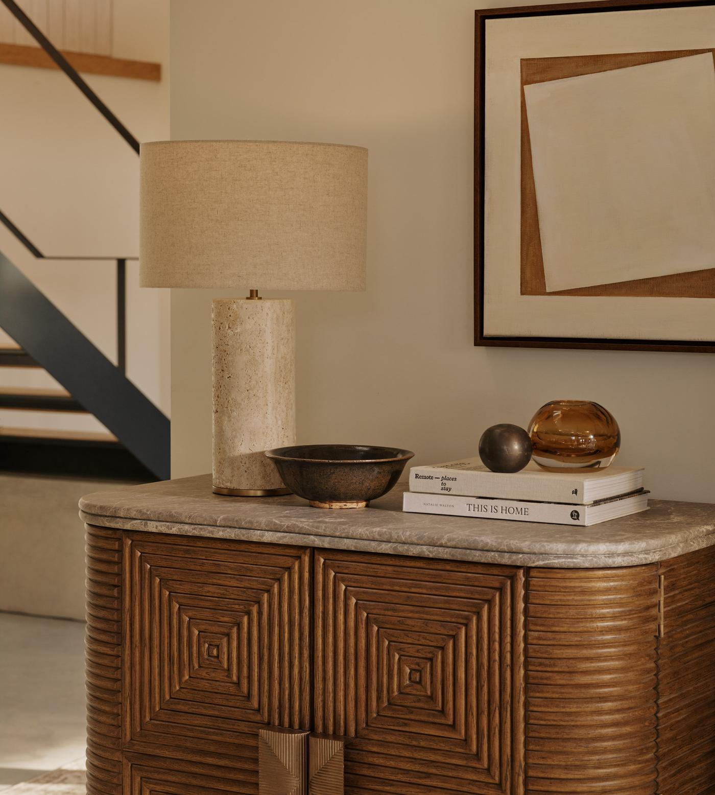 Natrolite Stone Table Lamp