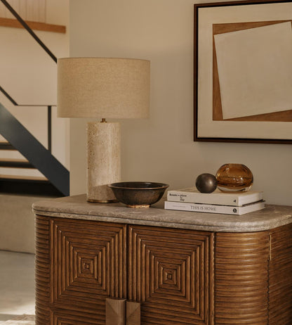 Natrolite Stone Table Lamp