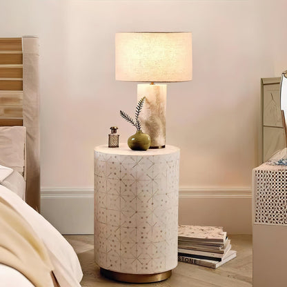 Natrolite Stone Table Lamp