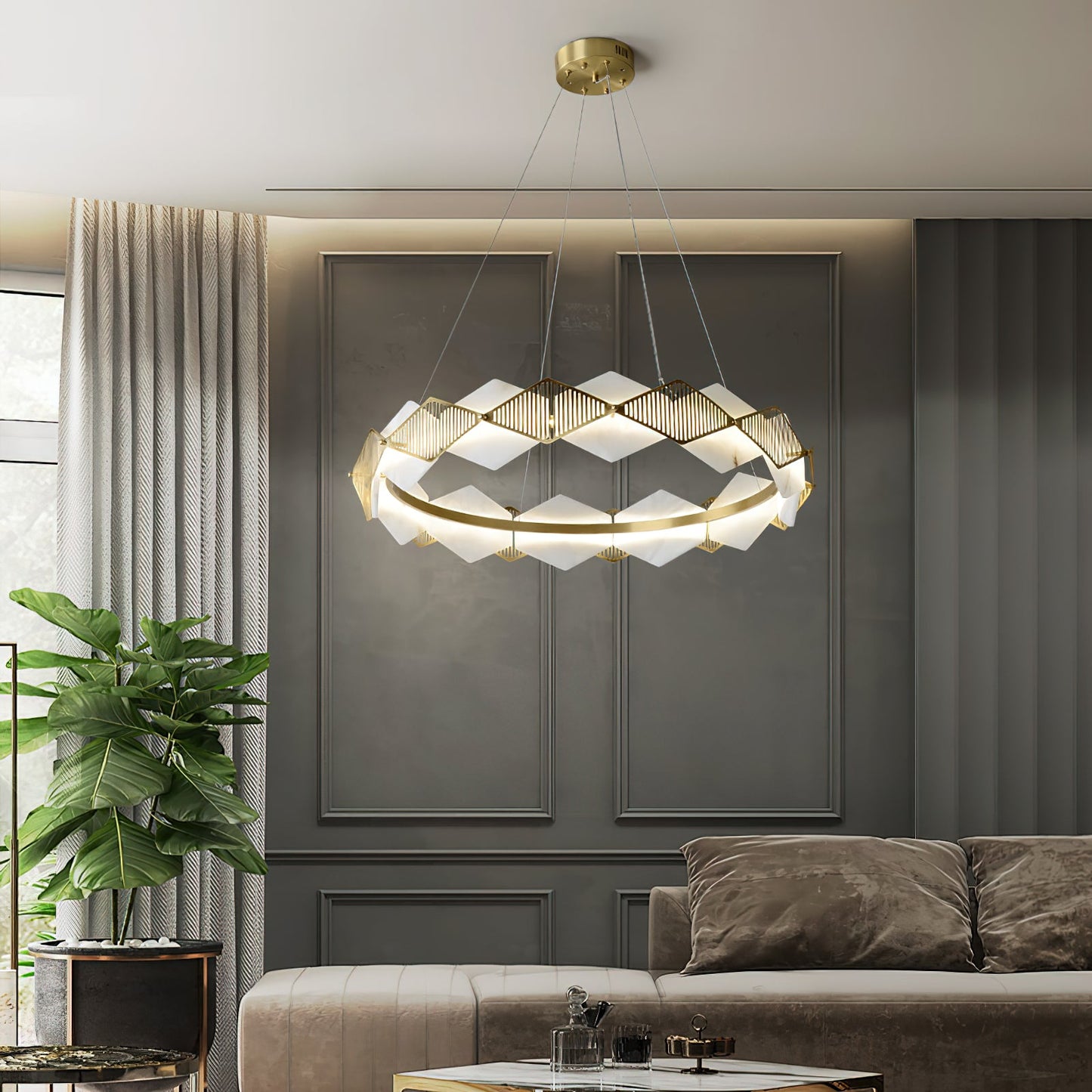 Norien LED Alabaster Chandelier