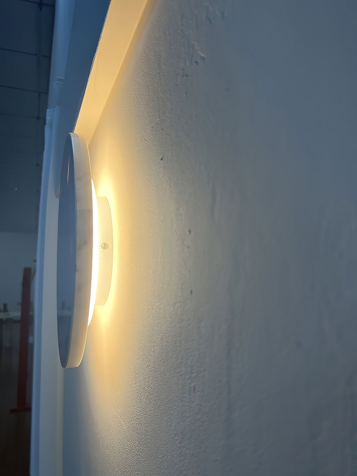 Round White Marble Sconce