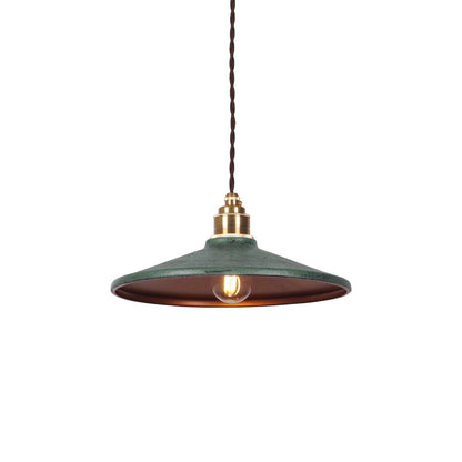 Rustic Saucer Shade Pendant Light
