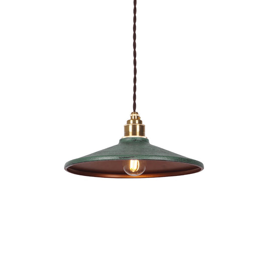 Rustic Saucer Shade Pendant Light