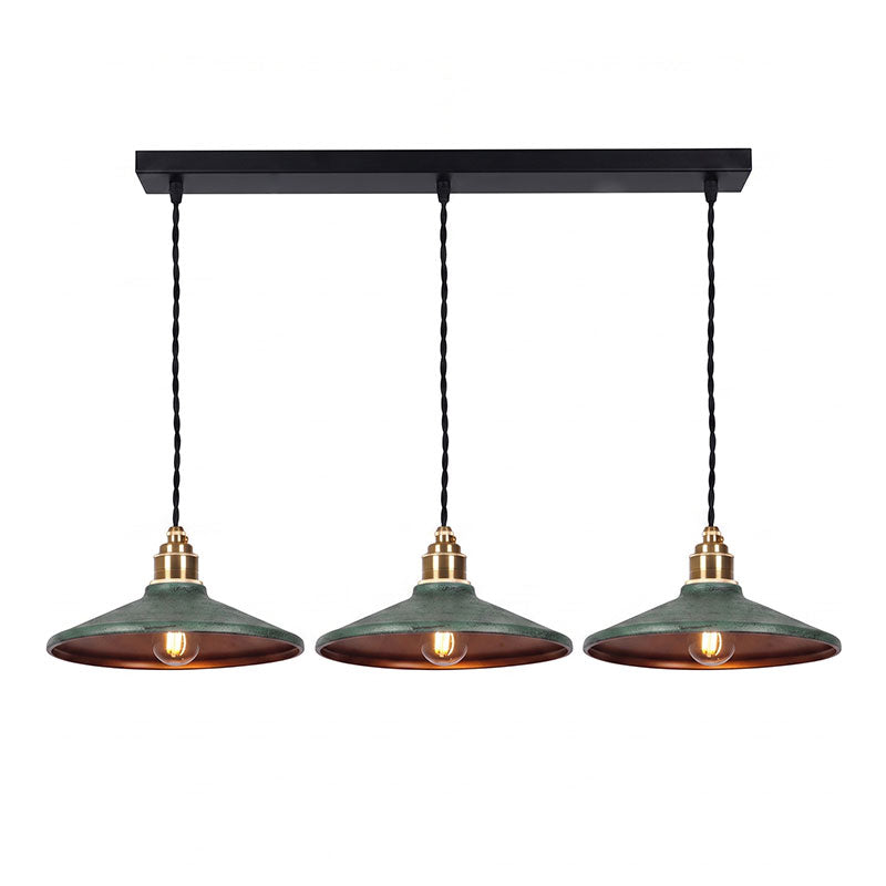 Rustic Saucer Shade Pendant Light