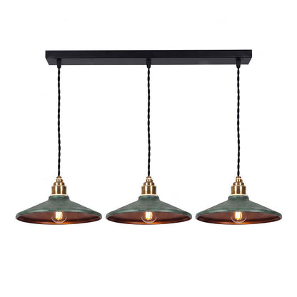 Rustic Saucer Shade Pendant Light