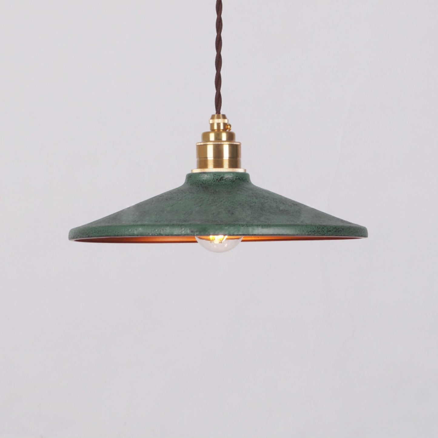Rustic Saucer Shade Pendant Light