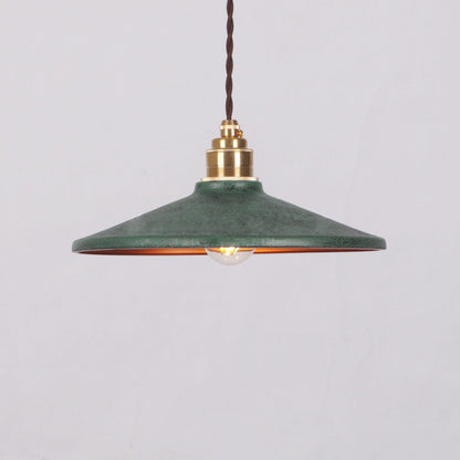 Rustic Saucer Shade Pendant Light