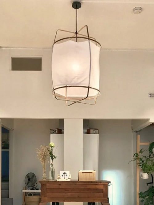 Nordic Cloth Pendant Lamp Modern Minimalist Living Room Bedroom Lighting Dining Room Homestay Loft Wabi-sabi Wind Cloth Lamp