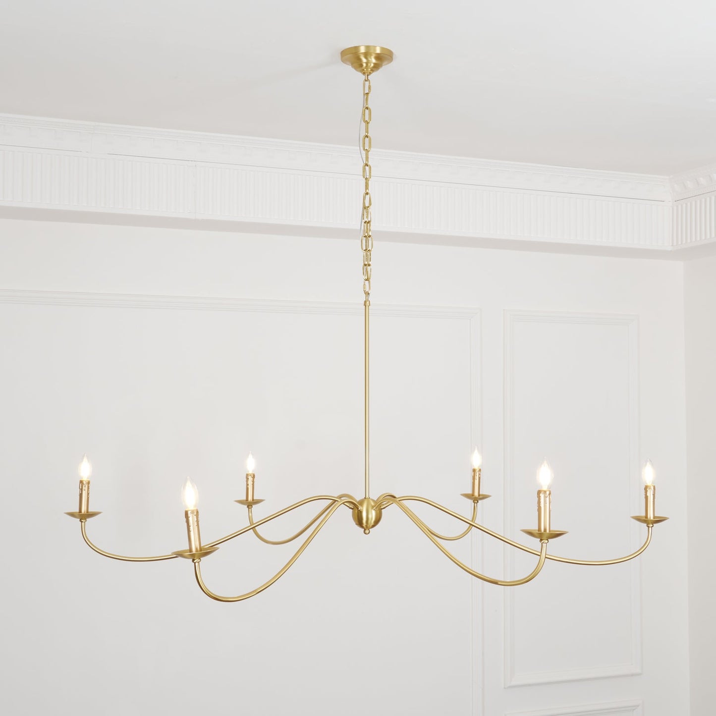 Sweeping Iron Chandelier