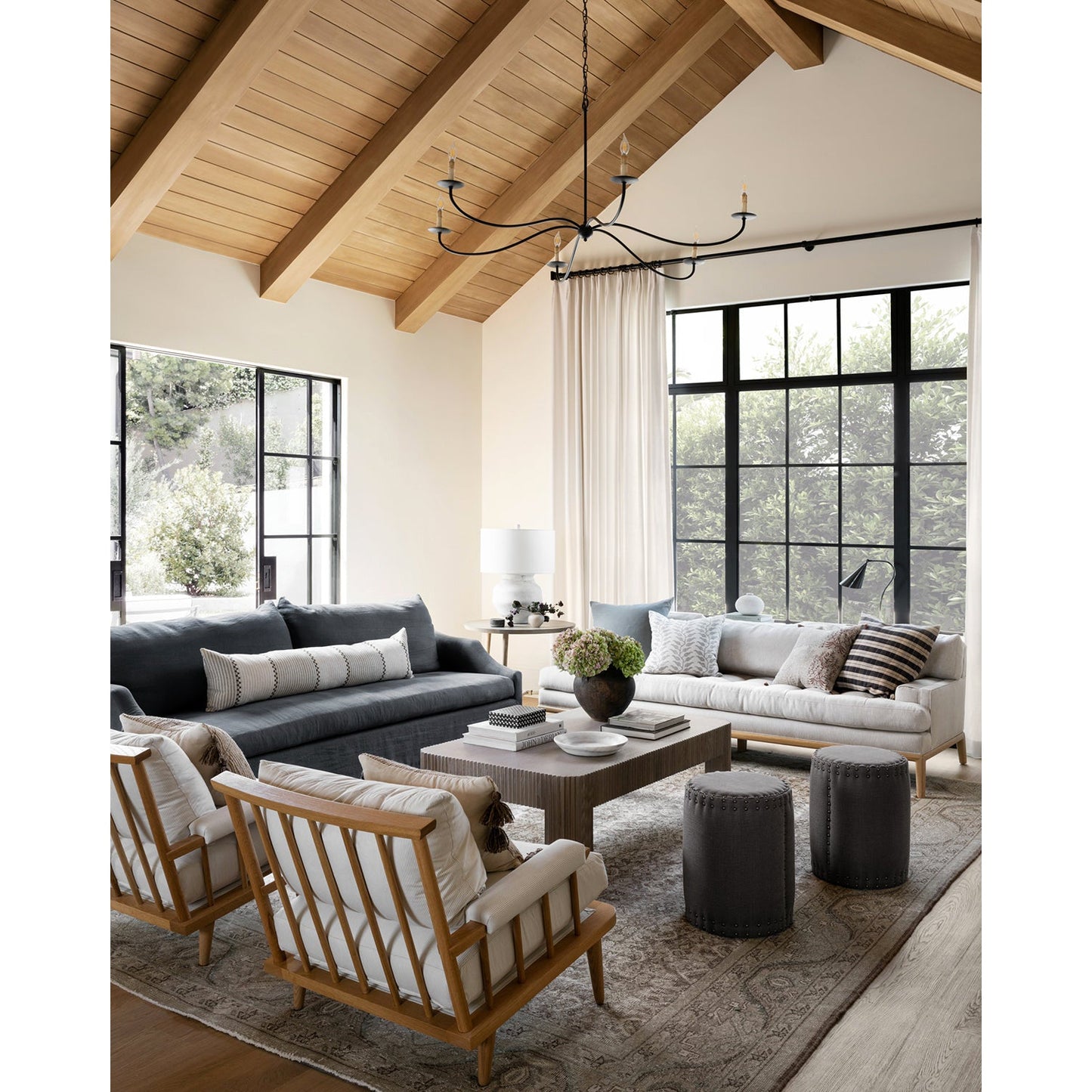 Sweeping Iron Chandelier