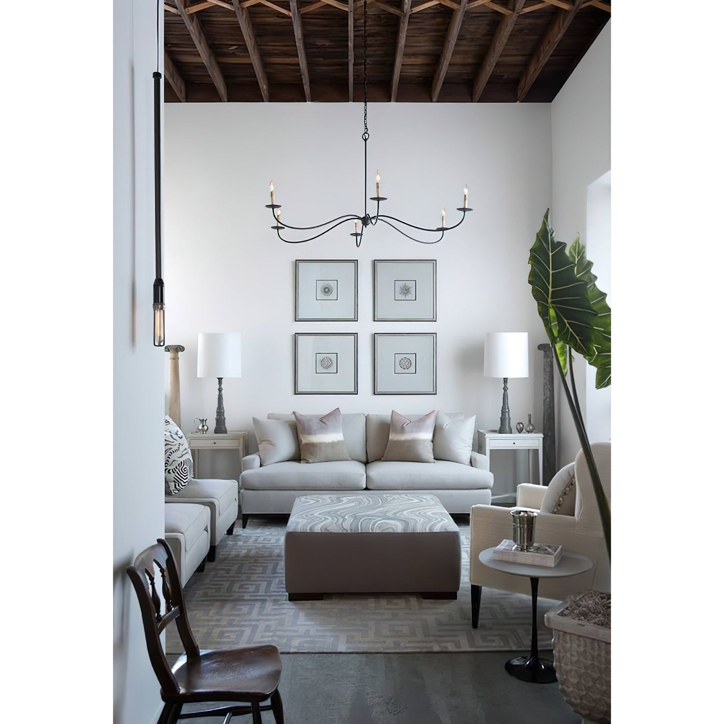 Sweeping Iron Chandelier