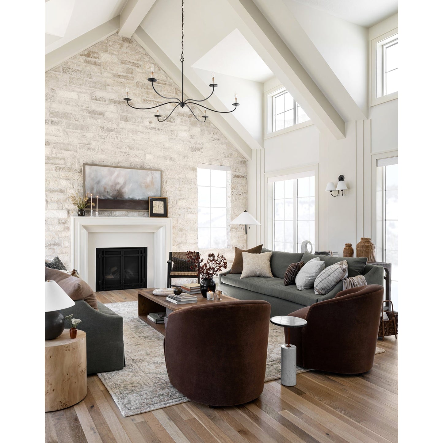 Sweeping Iron Chandelier