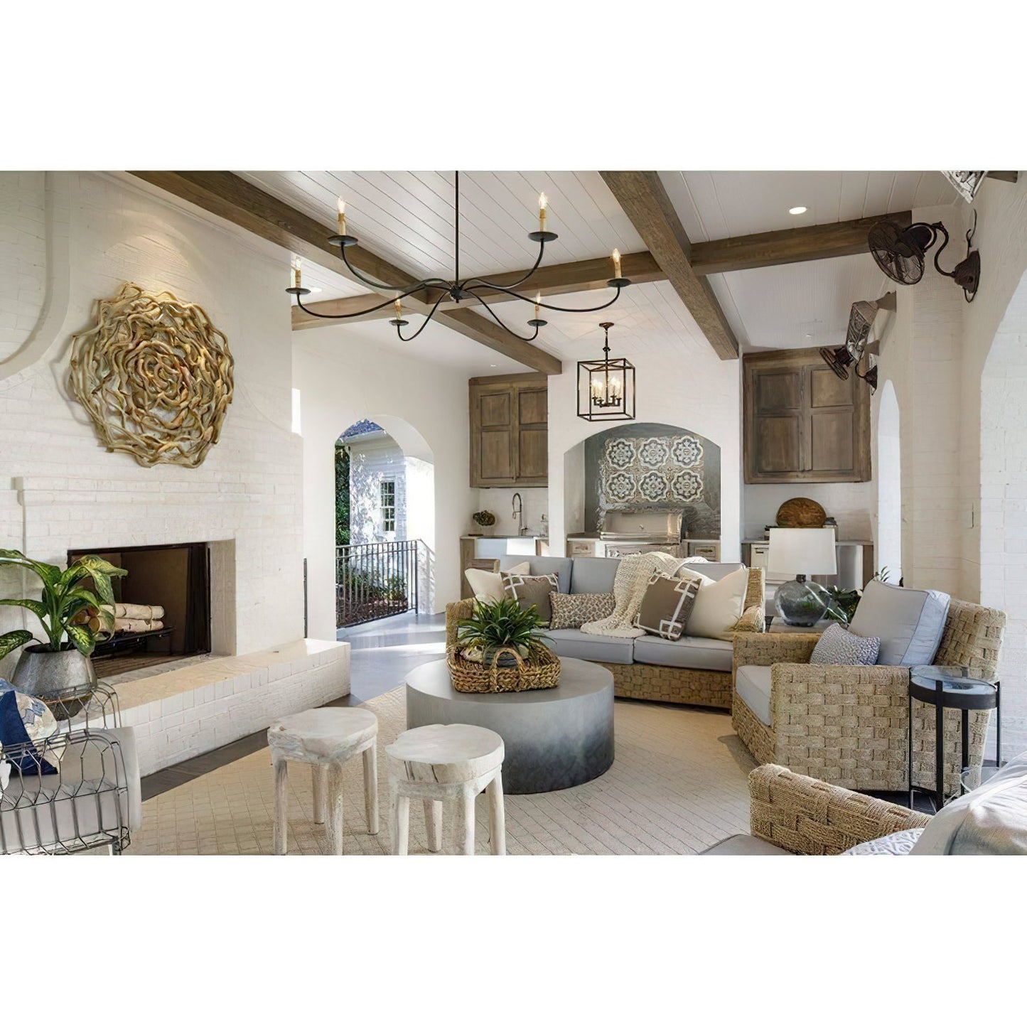 Sweeping Iron Chandelier
