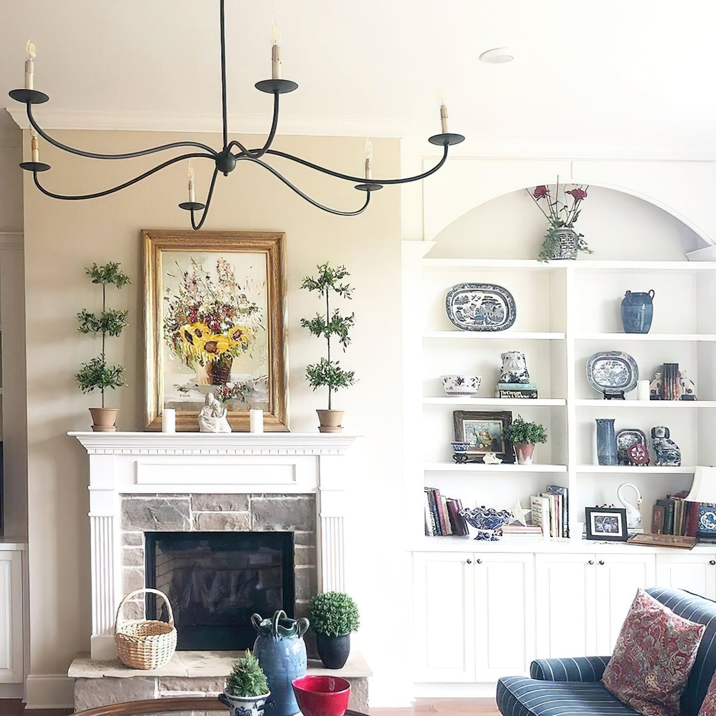 Sweeping Iron Chandelier
