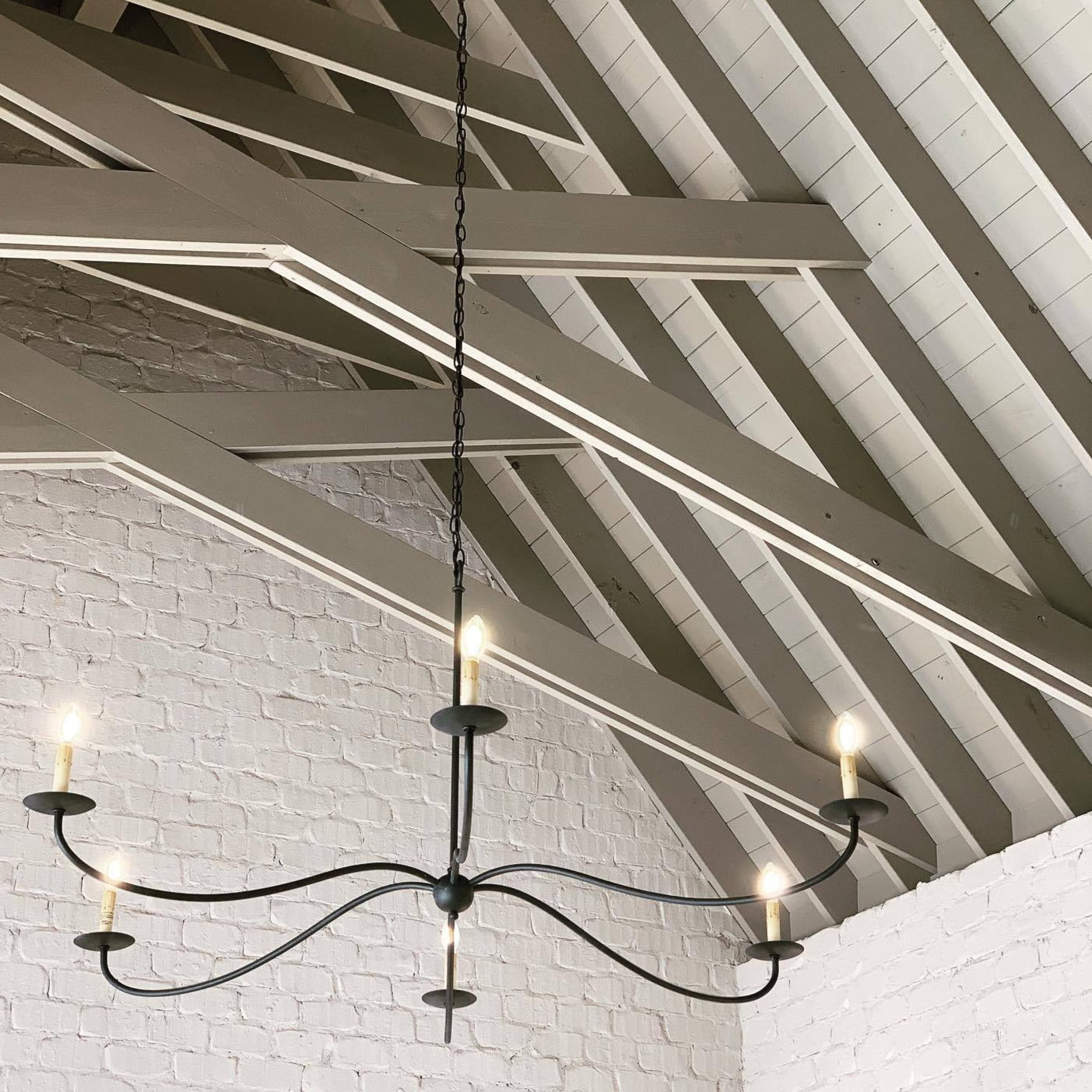 Sweeping Iron Chandelier