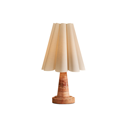 Vesika Marble Pleated Table Lamp