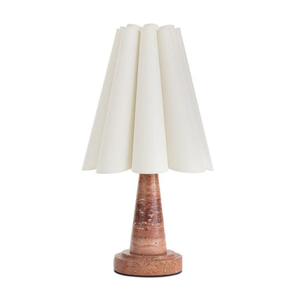 Vesika Marble Pleated Table Lamp