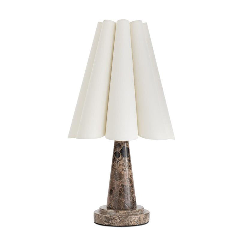 Vesika Marble Pleated Table Lamp