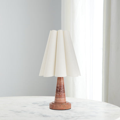 Vesika Marble Pleated Table Lamp