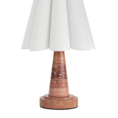 Vesika Marble Pleated Table Lamp