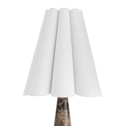 Vesika Marble Pleated Table Lamp