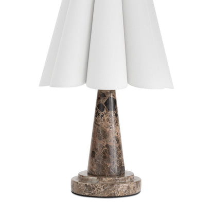 Vesika Marble Pleated Table Lamp