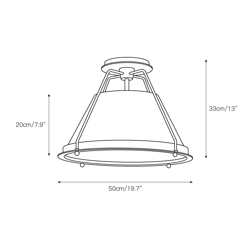 Opaline Flushmount Ceiling Lamp
