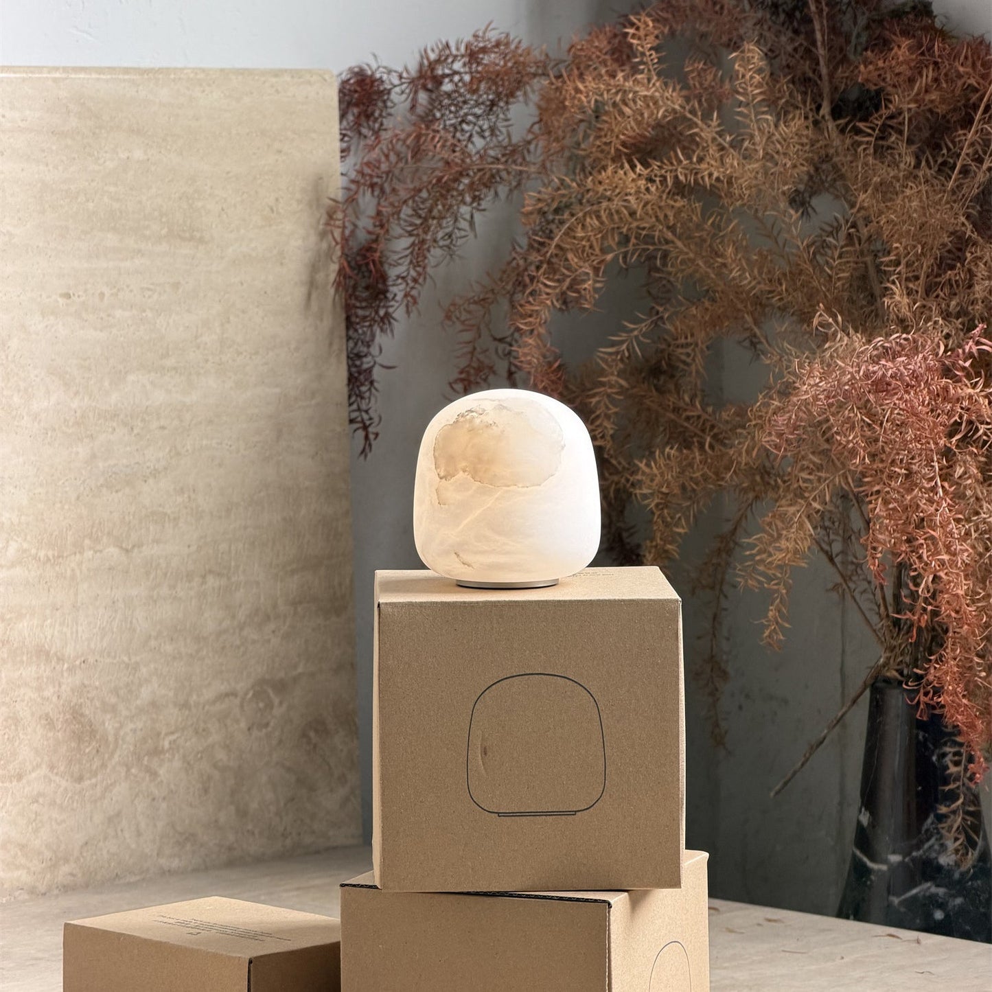 Alabaster Petite Portable Lamp (Built-in Battery)