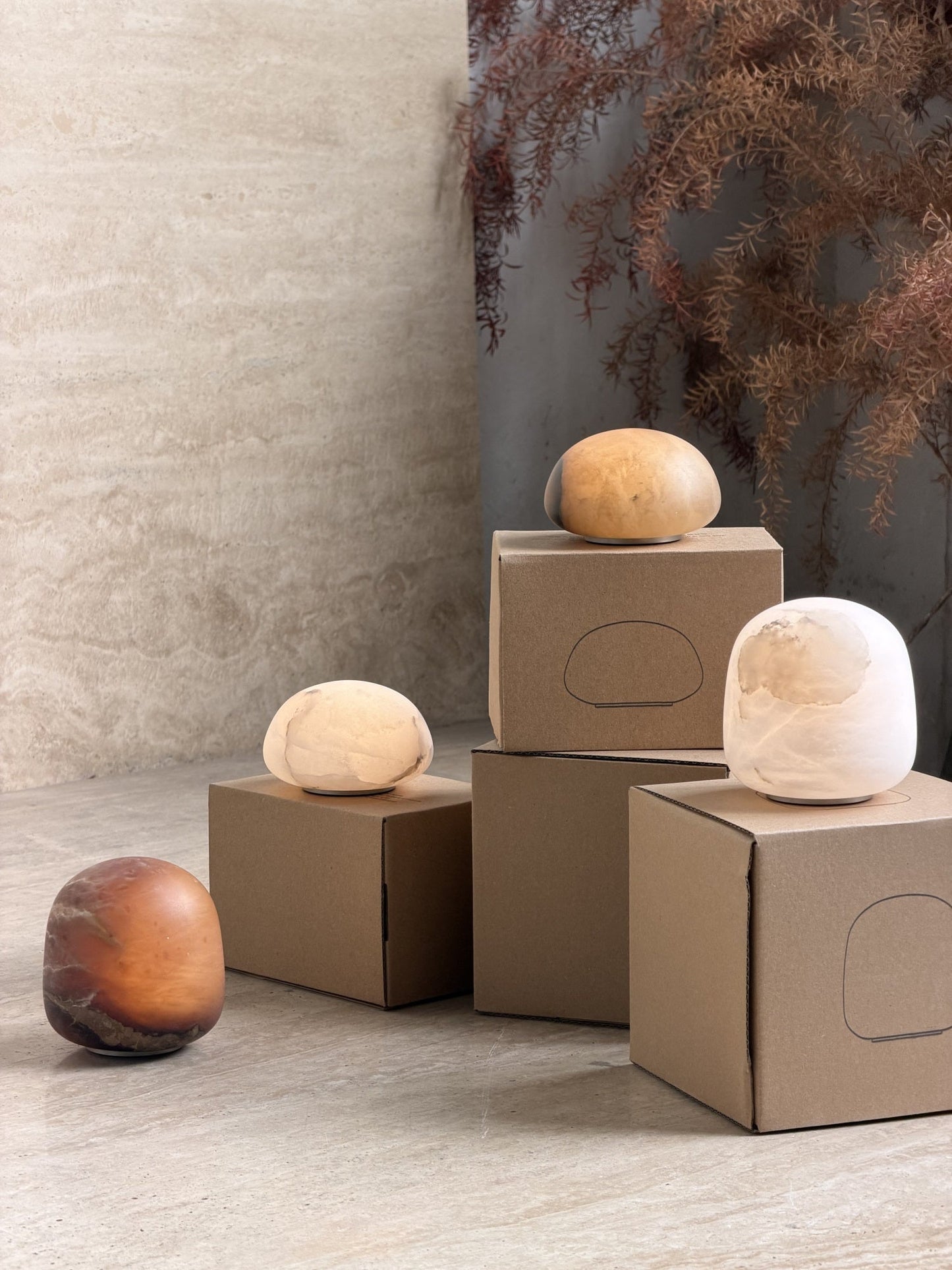 Alabaster Petite Portable Lamp (Built-in Battery)