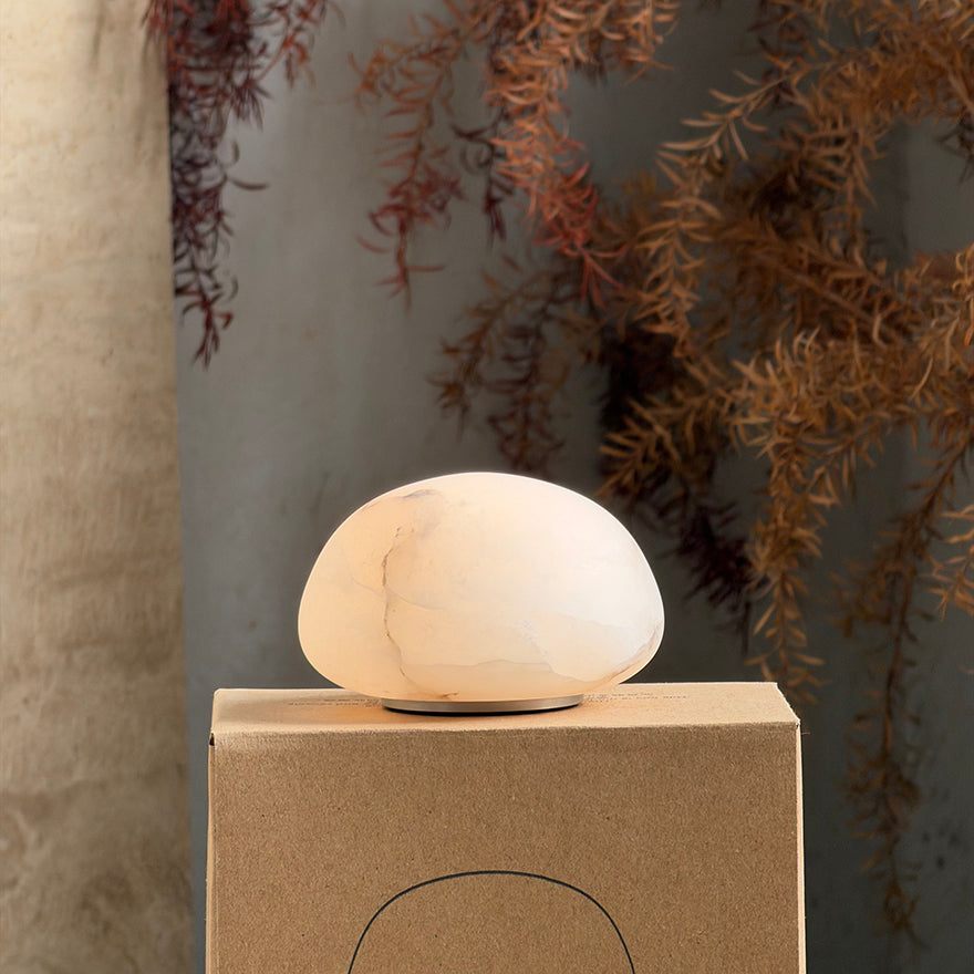 Alabaster Petite Portable Lamp (Built-in Battery)