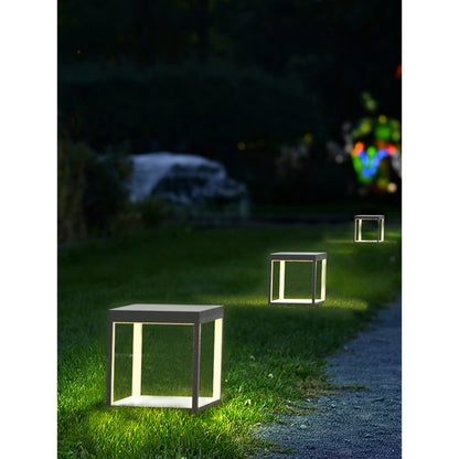 Square Frame Fence Post Outdoor Light