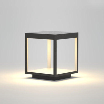Square Frame Fence Post Outdoor Light