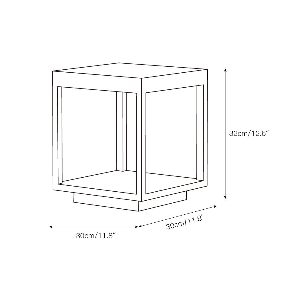 Square Frame Fence Post Outdoor Light