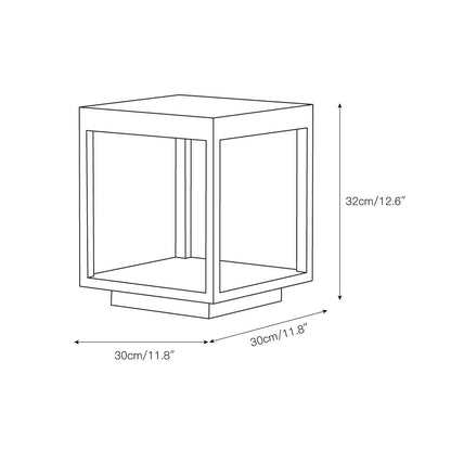 Square Frame Fence Post Outdoor Light