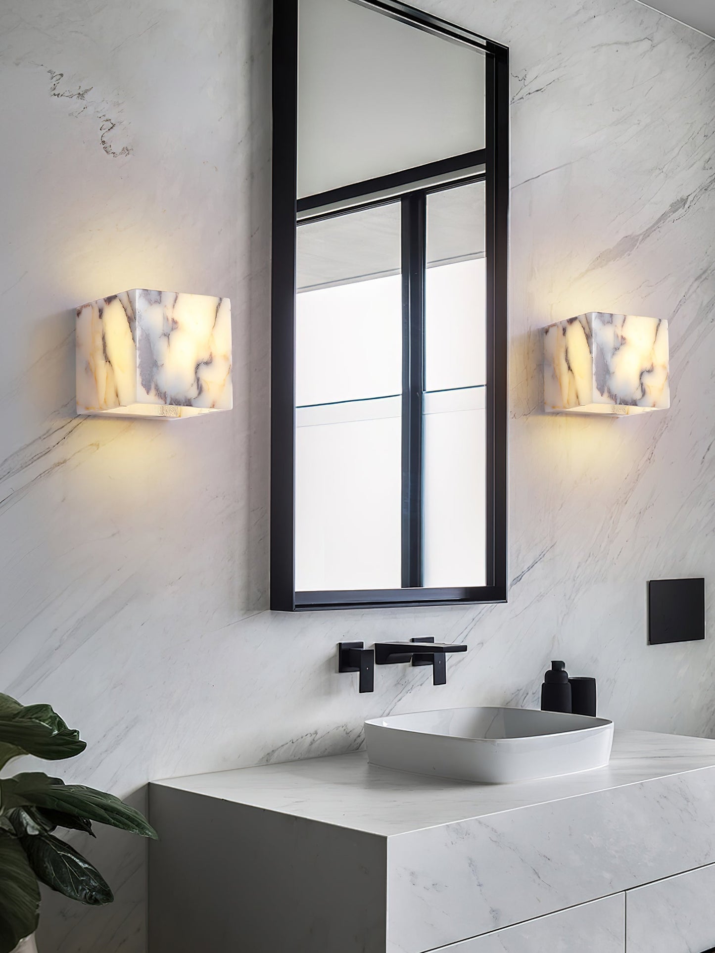 Square Marble Wall Lamp