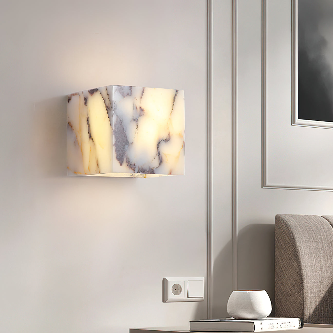 Square Marble Wall Lamp