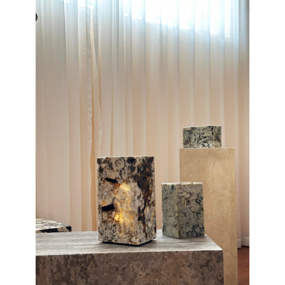 Square Stone Table Lamp
