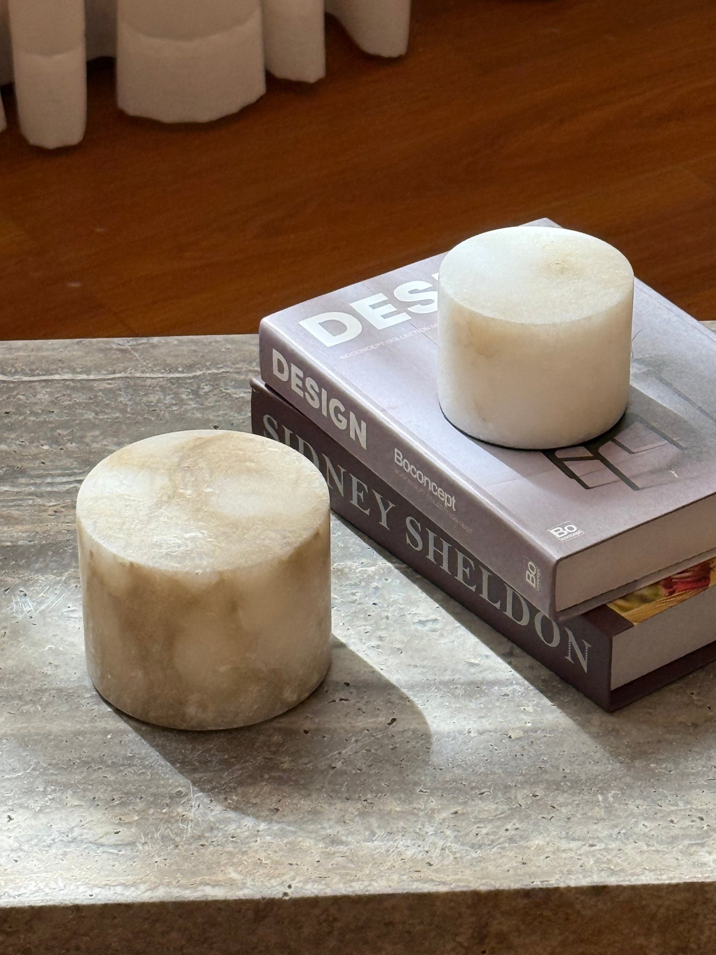 Sterno Alabaster Table Lamp (Built-in Battery)