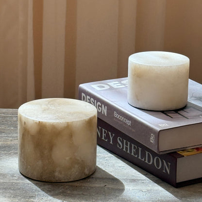 Sterno Alabaster Table Lamp (Built-in Battery)