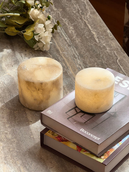 Sterno Alabaster Table Lamp (Built-in Battery)