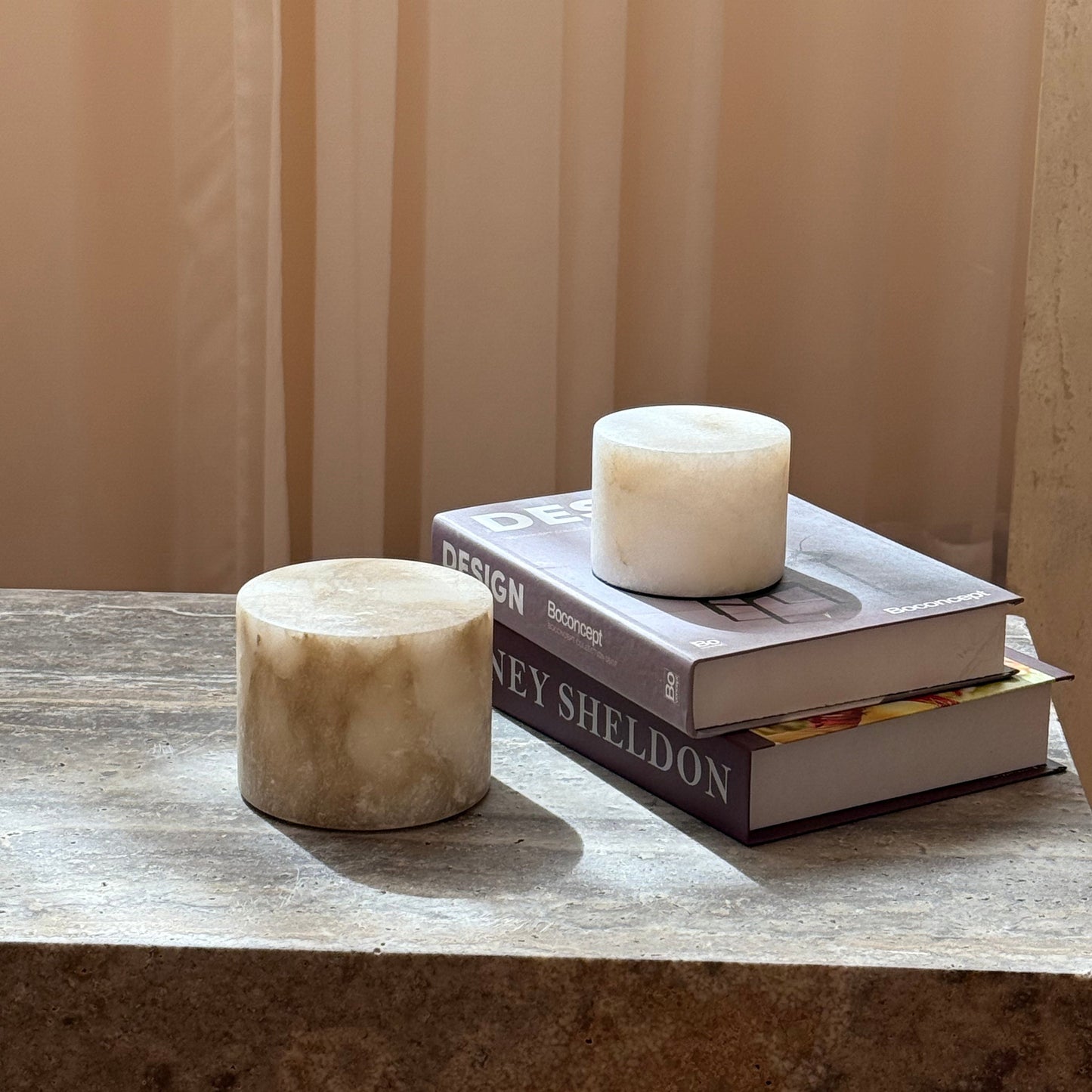 Sterno Alabaster Table Lamp (Built-in Battery)