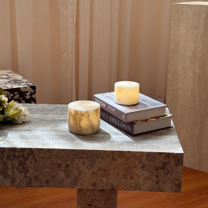 Sterno Alabaster Table Lamp (Built-in Battery)