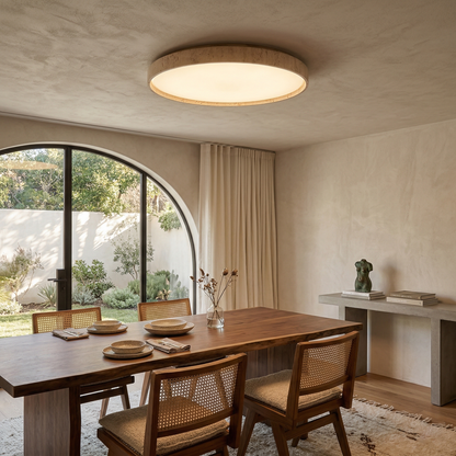 Ultra-thin Round Travertine Ceiling Lamp