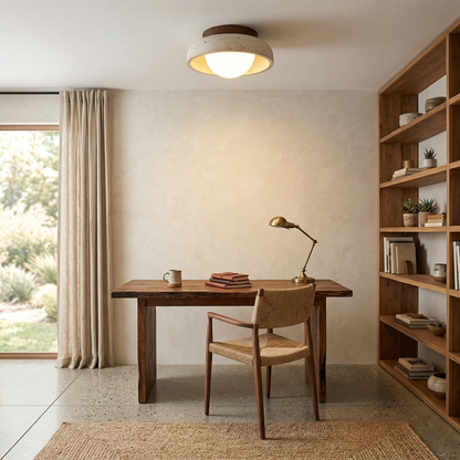 Doven Travertine Ceiling Lamp
