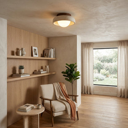 Doven Travertine Ceiling Lamp