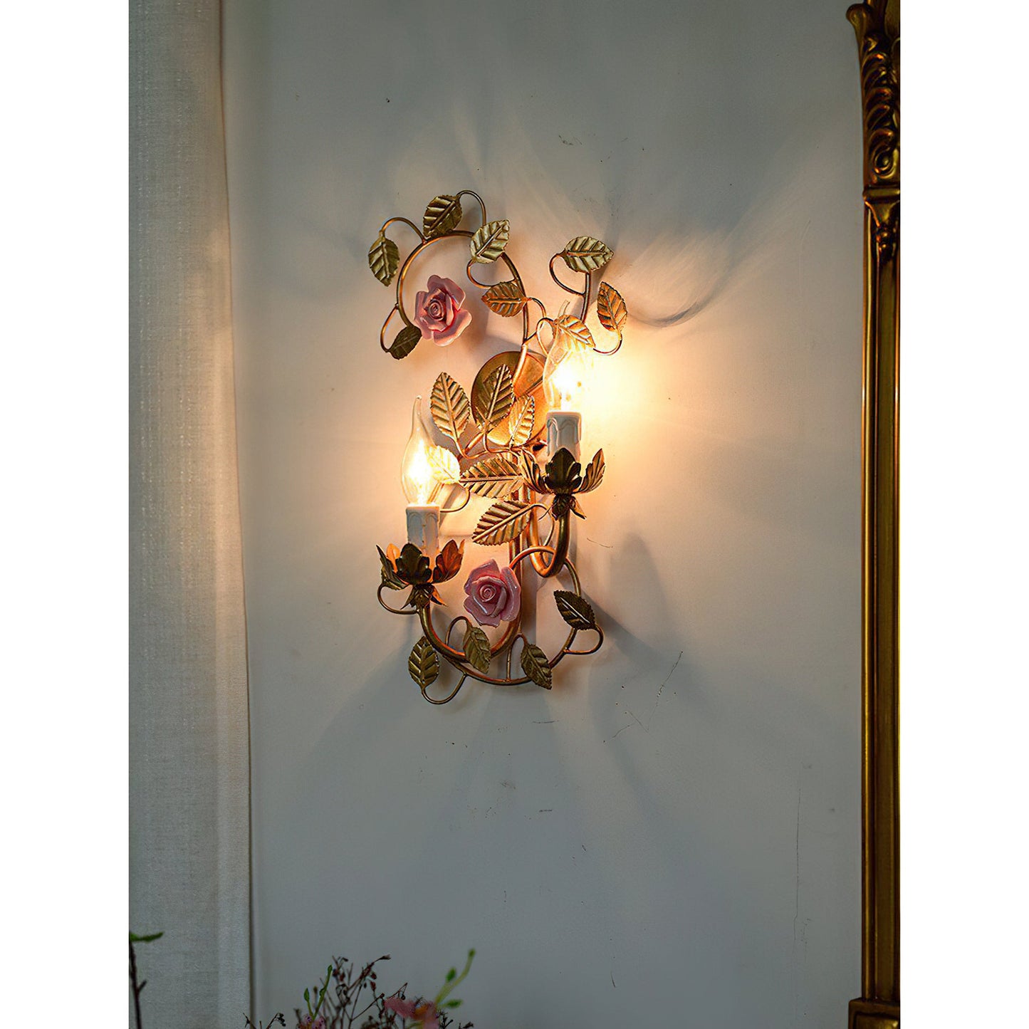 Symphony Rose Basket Sconce