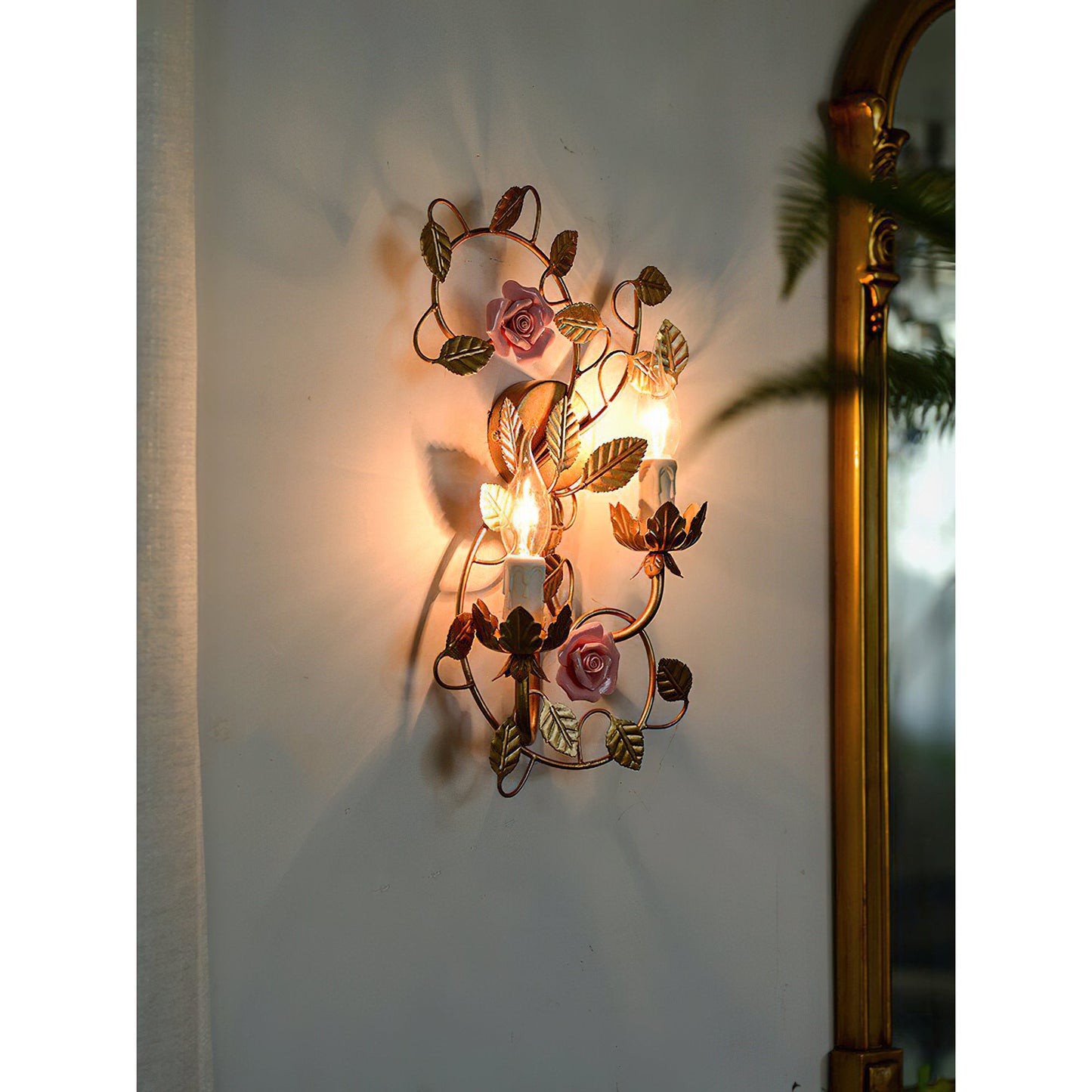 Symphony Rose Basket Sconce