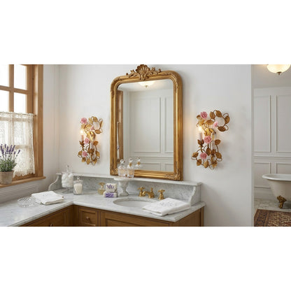 Symphony Rose Basket Sconce