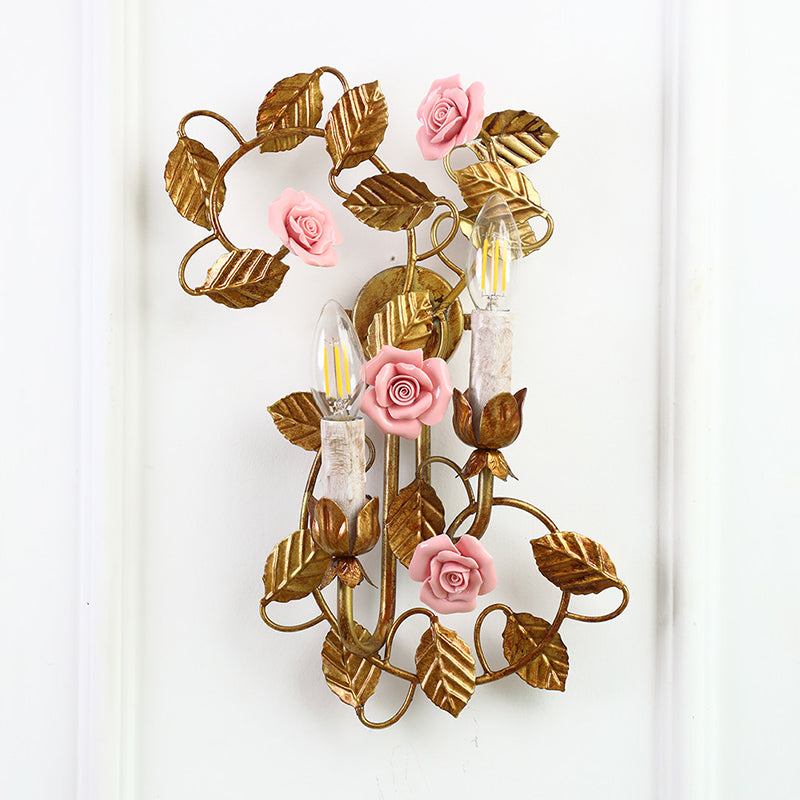 Symphony Rose Basket Sconce
