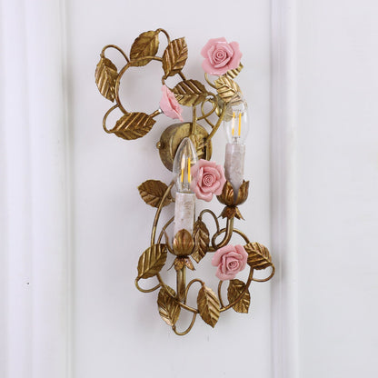 Symphony Rose Basket Sconce
